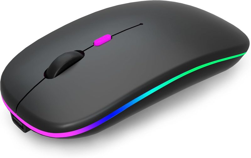 Redragon Gaming Mouse, Wireless Mouse Gaming with 8000 DPI, PC Gaming Mice with Fire Button, RGB Backlit Programmable Ergonomic Mouse Gamer, Rechargeable, 70Hrs for Windows, Mac Gamer