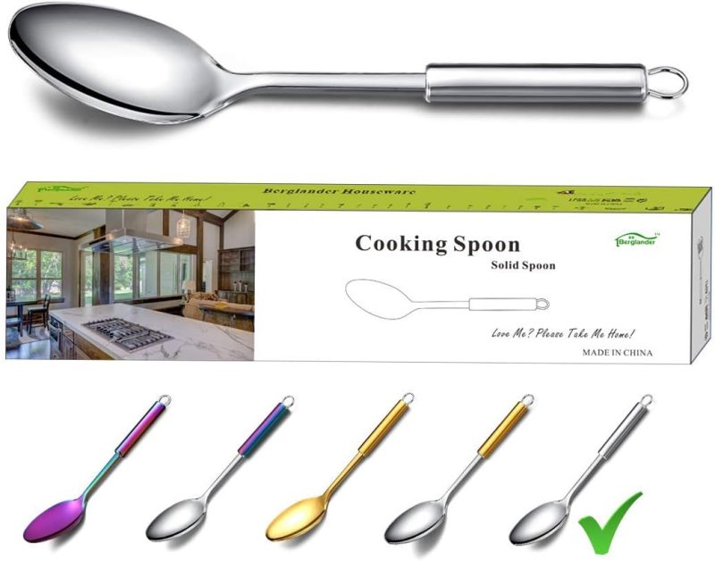 Berglander Stainless Steel Cooking Skimmer - Spoon for Straining, Ideal for Kitchen Use 