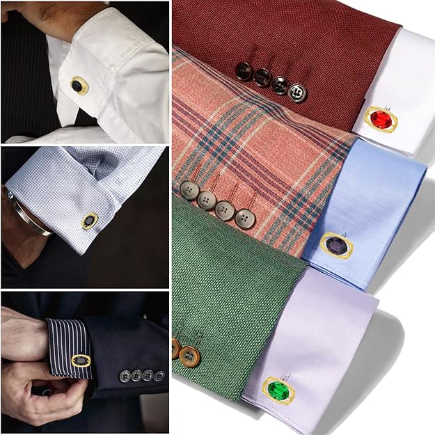 Really Spins Rhodium Plated Blue Globe Earth Cufflinks for Men with a Gift Box 