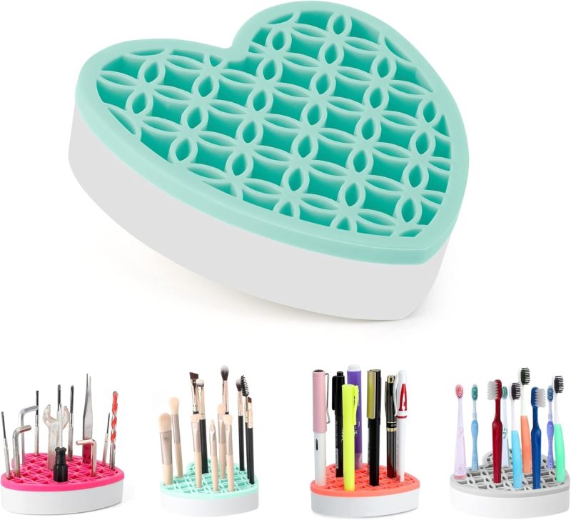 Silicone Makeup Brush Holder, Cosmetic Organizer, Pen Holder for Desk, Pencil Case, Sewing Tool, Beauty Tool, Brushes, Scissors, Toothbrush Holders 