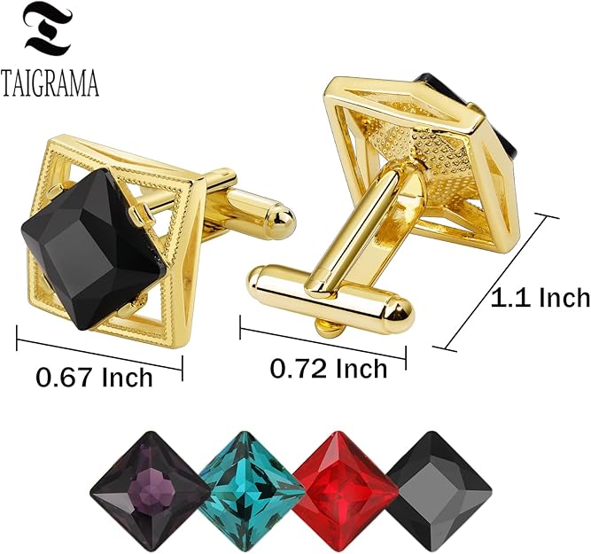 Mens Cufflinks & Tuxedo Studs Set Tuxedo Buttons and Tuxedo Shirt Cufflinks for Men Business Wedding Formal Accessories Groomsmen Gift Set with Gift Box 