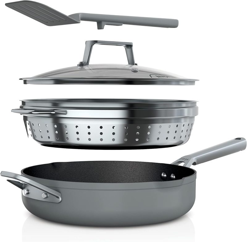 USELUCK Non Stick Frying Pans with Lid,8/10/12 inch Skillet Set,Update Coating.Compatible with All Cooktops,Oven Safe,Dishwasher Safe,PFAS-Free. 