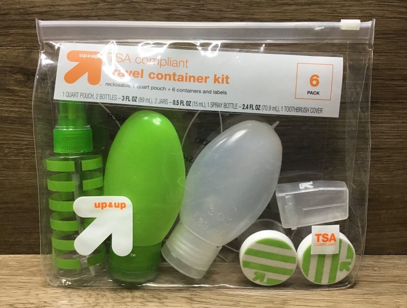 TSA-compliant travel container kit
