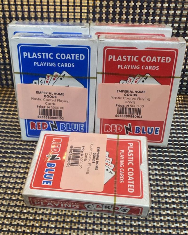 Plastic Coated Playing Cards.