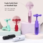 Portable Handheld Fan, Mini Foldable Hand Fan with USB Rechargeable Battery, Small Personal Pocket Fan for Girls, Women, Men, Outdoor, Travel(Green)