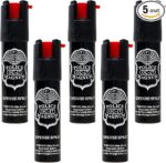 Police Magnum Compact Pepper Spray Self Defense- Tactical Maximum Heat Strength OC- Small Discreet Carry Canister- Made in The USA