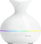 300ML Essential Oil Diffuser, Cool Mist Small Diffuser with Remote Control, 7 Color Changing LED Light, 4 Timer Settings,Waterless Safety Shut Off, for Bedroom, Room, Office