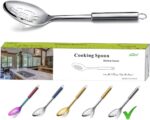 Cooking Spoon, Berglander Stainless Steel Slotted Spoon, Basting For Cooking, Kitchen Serving Non-Stick And Heat Resistant,Dishwasher Safe, Easy to Clean Visit the Berglander Store