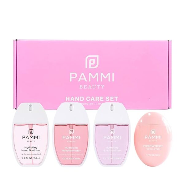 PAMMI Power Mist Hydrating Hand Sanitizer Spray, Portable Travel Size Pocket Hand Sanitizer, Scented Handsanitizer Mini Spray For Car - 600 Sprays  (Rose and Guava))