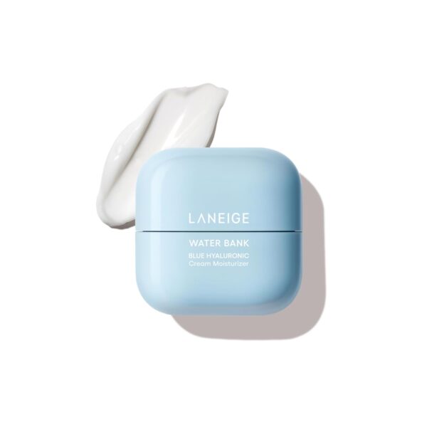 LANEIGE Water Bank Blue Hyaluronic Cream Moisturizer: Hydrating Korean Face Cream with Squalane & Ceramide for Skin Barrier Support, Dermatologist-Tested