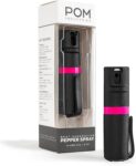 POM Pepper Spray Combo Pack Clip & Keychain - Maximum Strength OC Spray Self Defense- Tactical Compact & Safe Design - 25 Bursts & 10 ft Range - Stream Spray Pattern