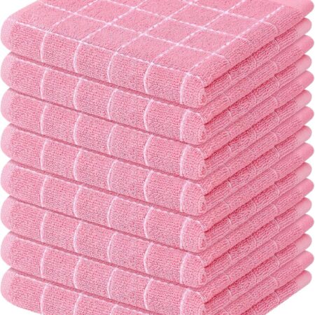 GLAMBURG Premium Cotton 4 Pack Bath Towel Set - 100% Pure Cotton Bath Towels 27x54 - Ideal for Everyday use - Ultra Soft & Highly Absorbent - Pink