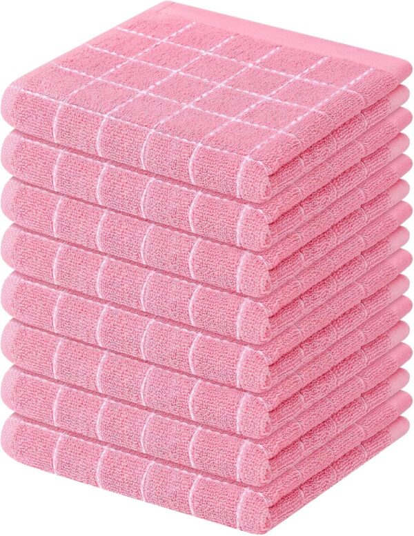 GLAMBURG Premium Cotton 4 Pack Bath Towel Set - 100% Pure Cotton Bath Towels 27x54 - Ideal for Everyday use - Ultra Soft & Highly Absorbent - Pink