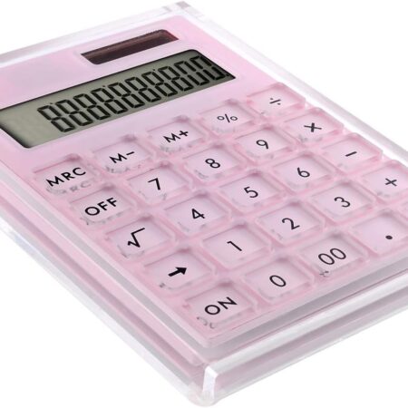 12 Digit Desktop Calculator with Large LCD Display and Sensitive Button, Dual Solar Power and Battery, Standard Function for Office, Home, School, CD-2786