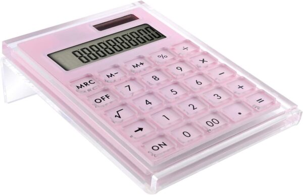 12 Digit Desktop Calculator with Large LCD Display and Sensitive Button, Dual Solar Power and Battery, Standard Function for Office, Home, School, CD-2786