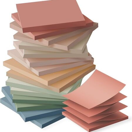 (18 Pads) Pop Up Sticky Notes 3x3 in Accordion Stickies Super Sticking Power Memo Pads Vintage Colors