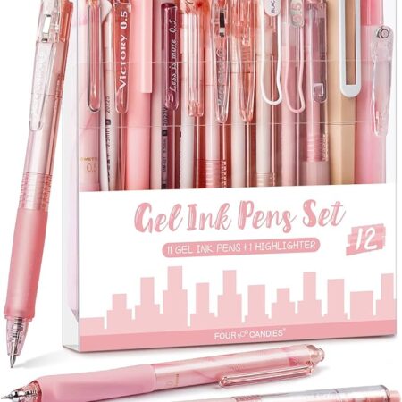 Stylus Pens for Touch Screens, Rose Gold Inspirational Pens, 1.0mm Medium Point BallPoint Pens, Cute Pens Nurse Gifts Office Supplies for Women (Motivational, Rose Gold)