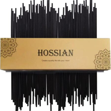 HOSSIAN 50pcs Reed Diffuser Sticks- Black Fibre Reed Diffuser Sticks-Thick Diffuser Reeds Sticks - Diffuser Sticks for Diffuser Oils Fragrance Refill - Fibre Reeds for Diffusers(Black7.5/19cm)