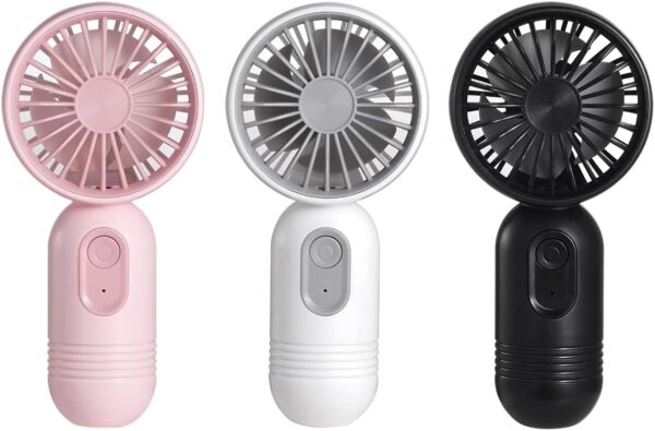 Mini Portable Fan , Cute Handheld Fan Battery Operated Lightweight Small Personal Fans with 3 Speeds and USB Rechargeable Eyelash Fans for Women Men Office Outdoor Travel Camping